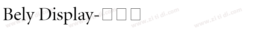 Bely Display字体转换